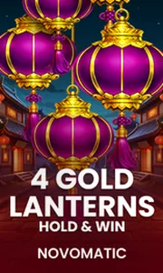 4 Gold Lanterns Hold & Win
